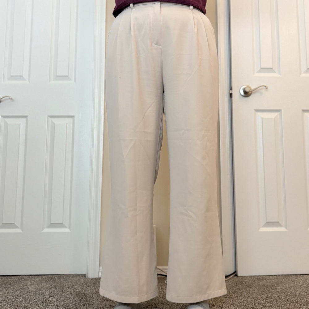 Women’s Wide Legged Formal Dress Pants, Khaki